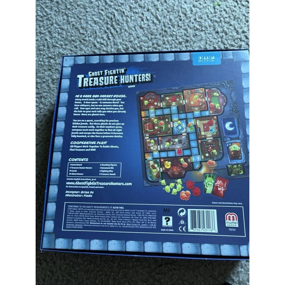 Ghost Fightin' Treasure Hunters Mattel Board Game COMPLETE